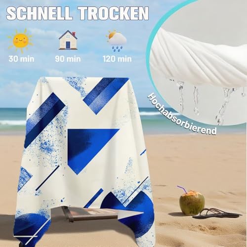 Serviette de plage séchage rapide en microfibre absorbante pack de 2 draps xxl - 5