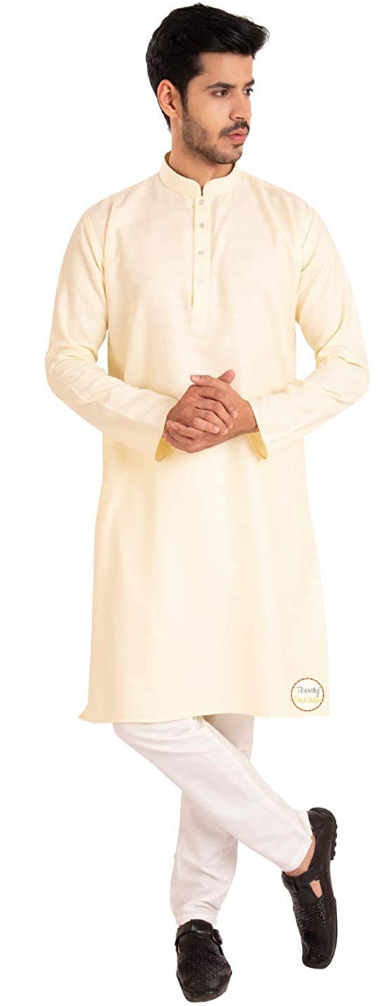 trendy dukaan Men's Cotton Regular Kurta and Pyjama Set-picture-1
