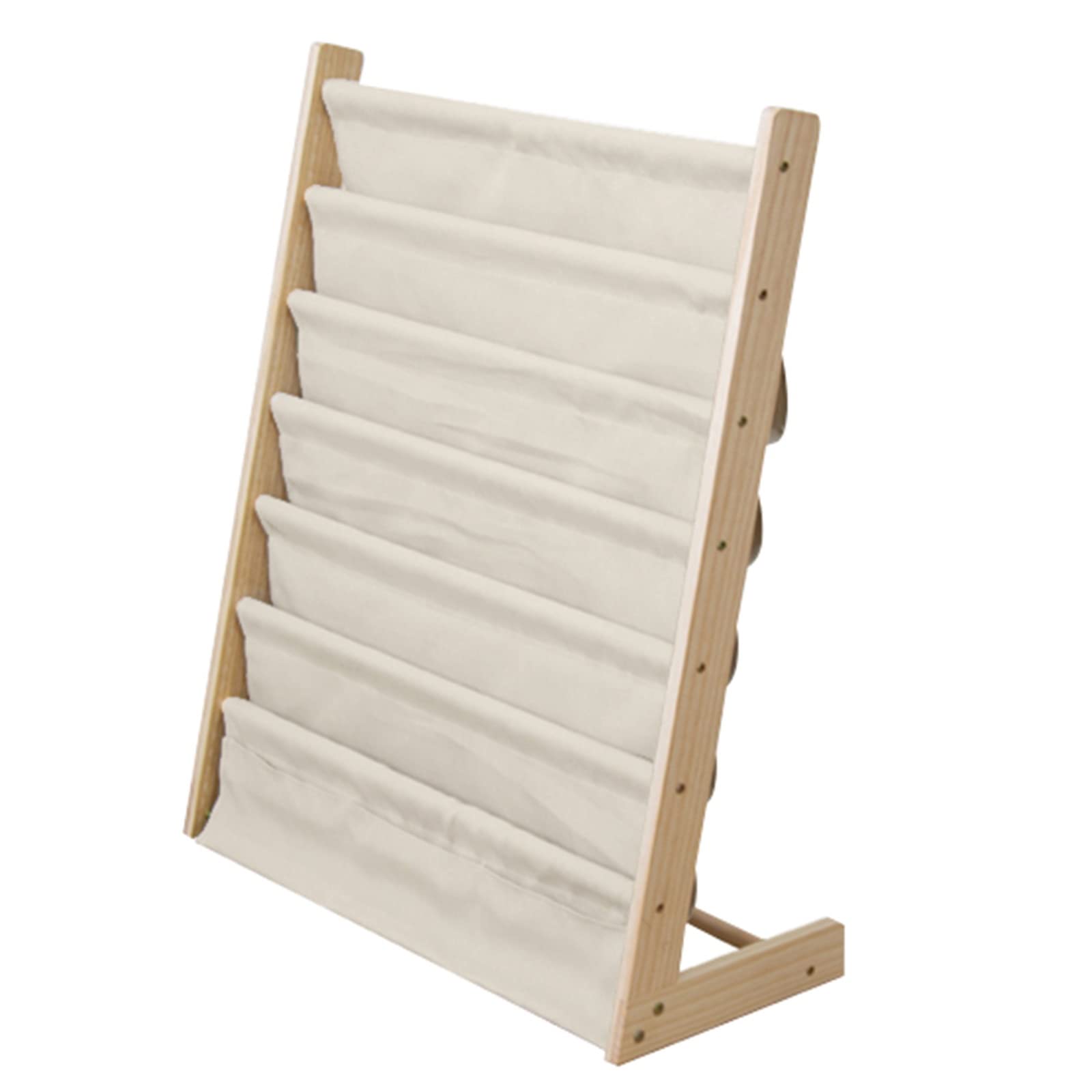 ASerZenith Magazine Rack Magazine Stand 4/6/7 Tier Magazine Rack/Brochure Holder, Freestanding Wooden Catalog Literature Rack, for Libraries School Beauty Salon Exhibition (7)