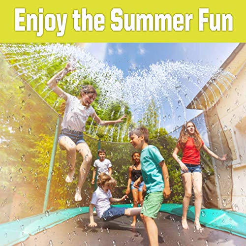 Trampoline Water Play Sprinklers for Kids, Boys Girls Fun Summer Outdoor Water Game Trampoline Sprinkler Accessories（32ft） - Thumbnail 4