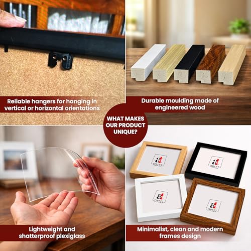 Image of Family Photo Frame Set of 7 for Wall Decor, Wooden Finish Collage Picture Frames for Living Room, Bedroom, Multi-Size Wall Hanging Gallery Frame Set, (4 Sets 4x6, 2 Set 6x4, 1 Set 6x8 Inch)