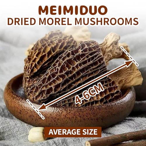 Meimiduo 2Oz(56.7G) Grade Aaa Dried Morel Mushrooms (Morchella Conica) For Cooking thumb #1