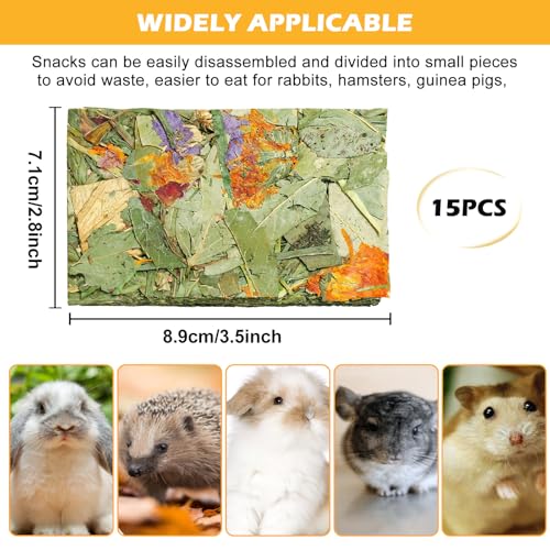 Hasen Kauspielzeug, 15 Stück Natürliche Kaninchen Leckerlies, Kaninchen Kauspielzeug, Kaninchen Spielzeug Kauspielzeug, Kaninchen Leckerli, Timothy Heu Spielzeug Kräcker