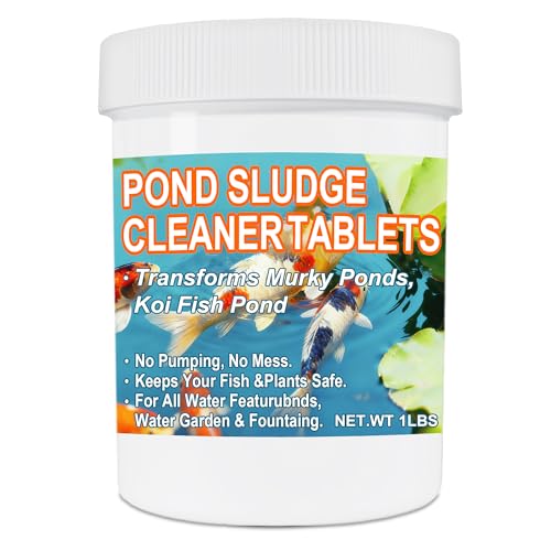 Muck Reducer - 1LB Natural Muck Sludge Solution Tablets Optimize Up to 6 000 Sq Ft Pets and Swimming Odor Control for Ponds & Lakes - Safe for Fish