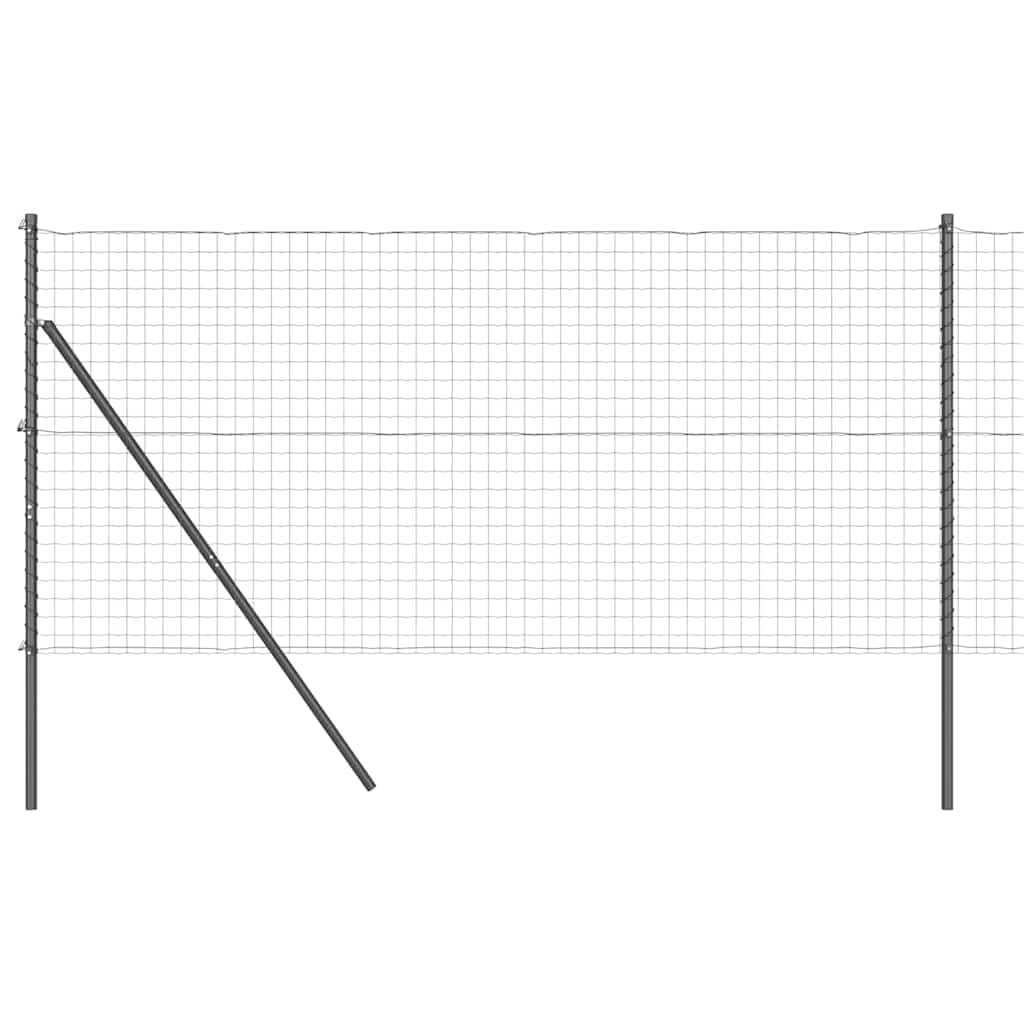 Grey Fence Panel Set 1.4 x 10 m Steel PVC Garden Boundary with Posts, Weather Resistant Outdoor Privacy Barrier for Terrace and Yard