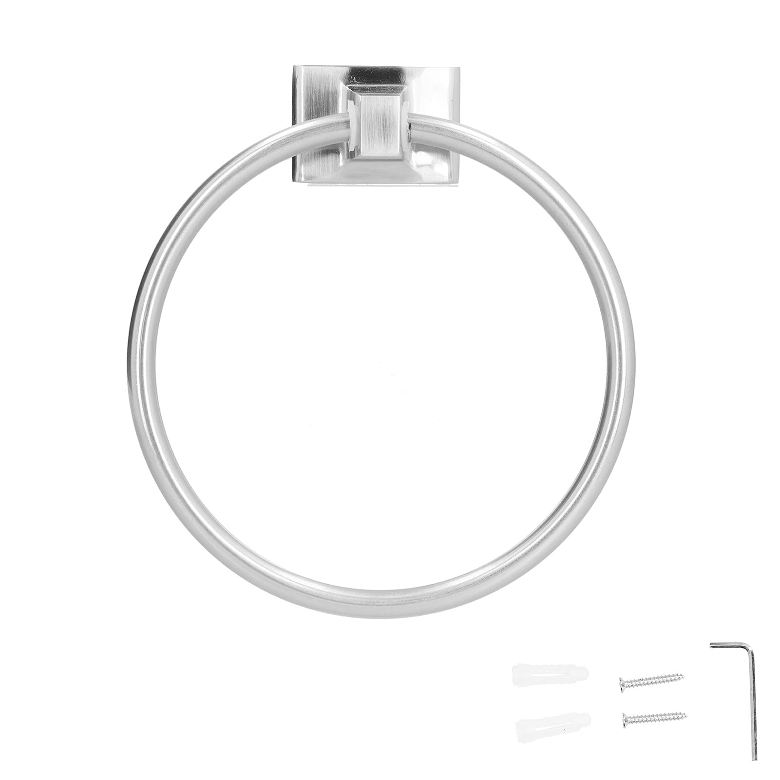 Toallero de acero inoxidable cepillado, moderno toallero de pared para toallas de mano, elegante y duradero, para decoración del hogar