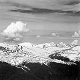 View at timberline dark foreground light snow capped mountain gray sky in Rocky Mountain Nationa Poster Print by Ansel Adams (9 x 12)