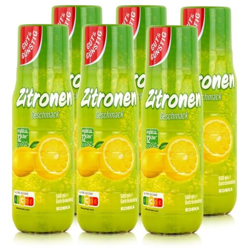 Gut & Günstig Zitrone Getränkesirup 6er Pack (6x500ml)