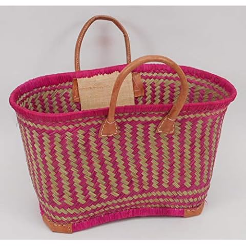 Panier Cabas en Jonc VD Fushia Cover