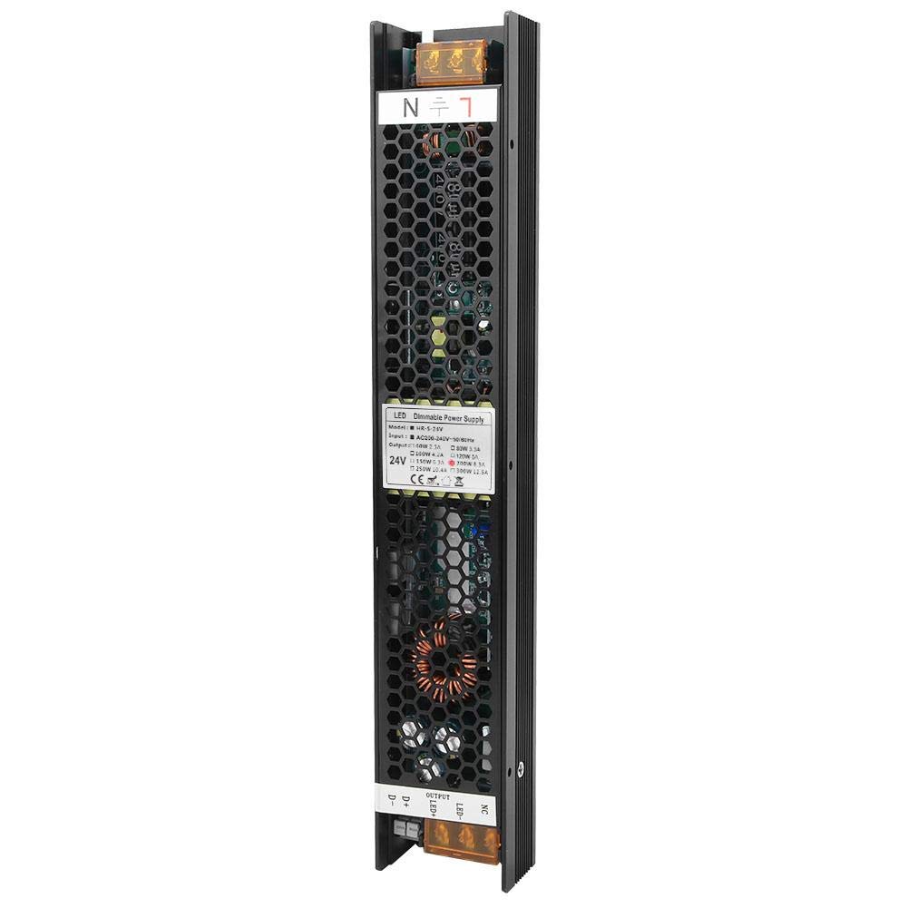 Alimentatore dimmerabile, 200W 0-10V in lega di alluminio dimmer supporto SCR 0~10V alloggiamento per striscia luminosa a LED ad alta efficienza(24V/8.33A)