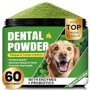 Polvo de limpieza de dientes de perro, polvo dental para perros y gatos, placa de limpieza de dientes de mascotas, removedor de sarro y mal aliento para perros, limpieza de dientes de perro con