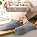 Fashion Lace Trim Ankle Socks for Women, Non-Slip Ruffle Socks for Home, Sheer No Show Socks for Fall Winter