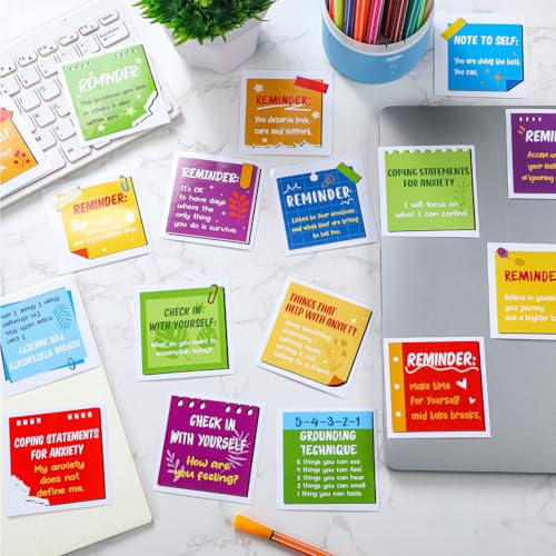 Autocollants santé mentale imperméables avec affirmations positives - 4