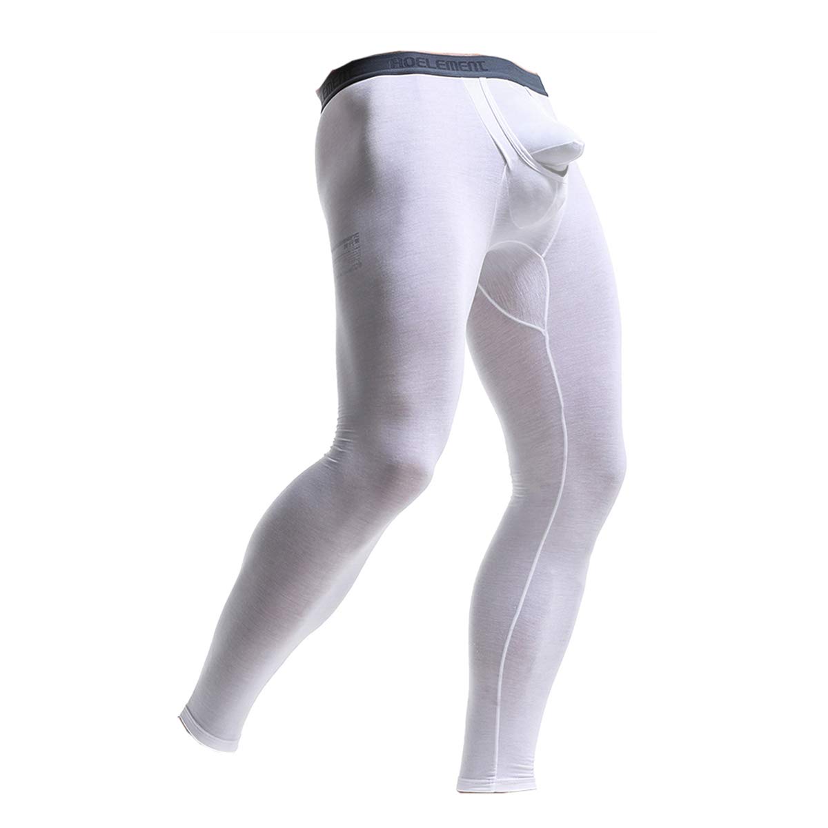 Men's Thermal Underwear Pants Modal Long Johns Tagless Lightweight Thermal Bottoms Separate Pouch