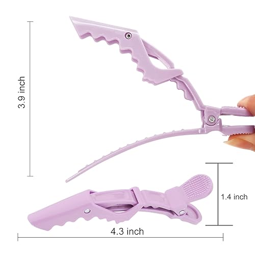 Miniatura 2 de Ondder Paquete de 24 pinzas de pelo de cocodrilo para peinar seccionar, grandes pinzas de peluquería profesionales para teñir el cabello, cortar