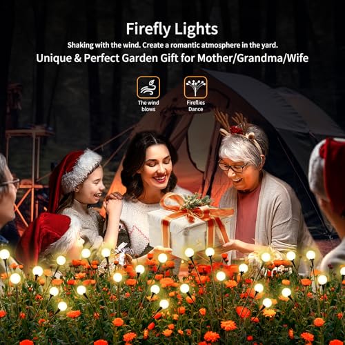 Solar Lights Outdoor Waterproof, 10 Packs 80LED, Solar Garden, Patio, Garden Decor, Patio Decor, Firefly Outdoor, Unique Gifts for Women, Gifts for Grandma - Image 6