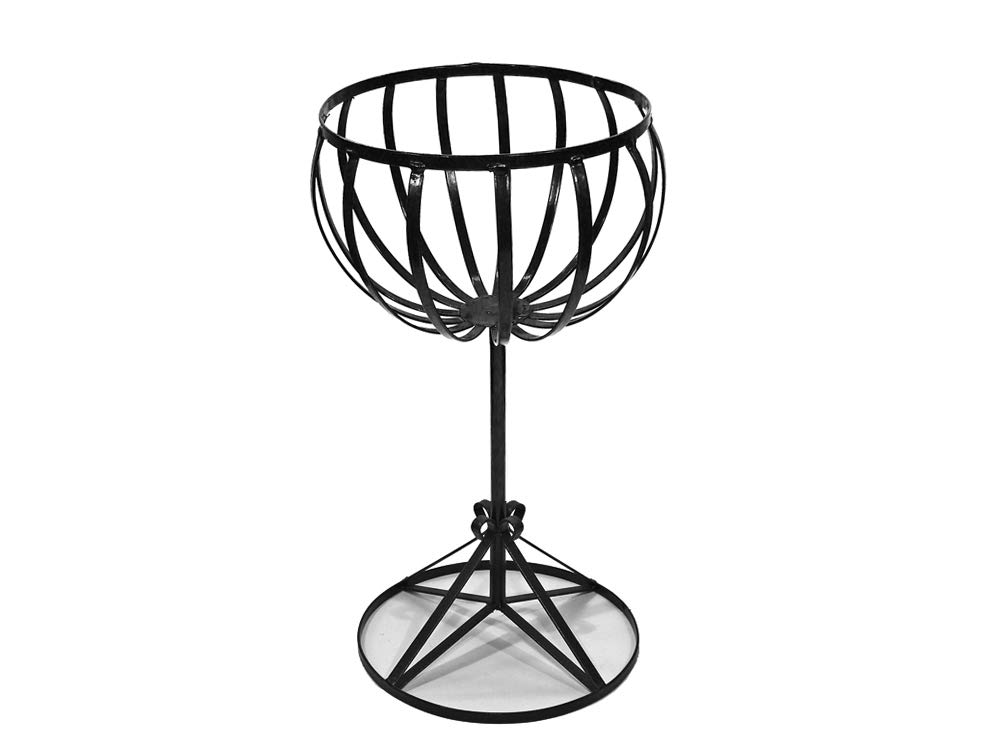 Garden Pride Patio Planter High Cauldron Basket Stand - Made of plastic coated solid steel - Handmade in the UK (Decorative Cauldron Stand)