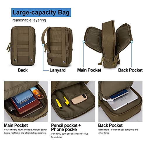 Mardingtop Bundle Items: 35L Molle Hiking Tactical Backpack Khaki #TOP4