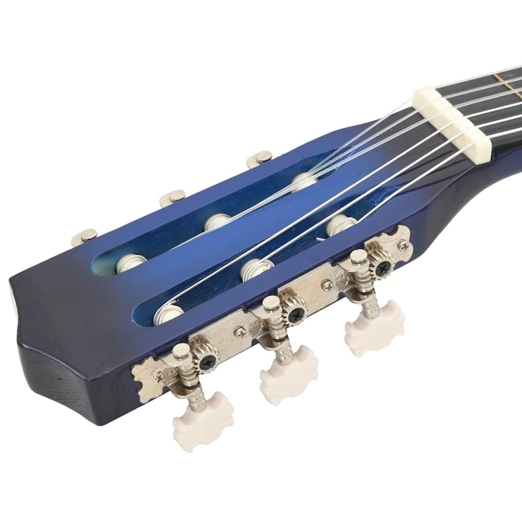 VidaXL - Juego de guitarra clásica para principiantes (8 unidades, 1/2, 34"), color azul