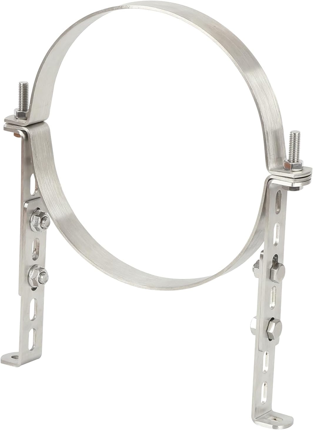 Adjustable Vent Wall Strap,Chimney Pipe Support Bracket,Heavy Duty Adjustable Wall Bracket，for Vent 6" (8" O.D.) Double Wall Insulated Chimney Pipe，All 304 Stainless Steel Material