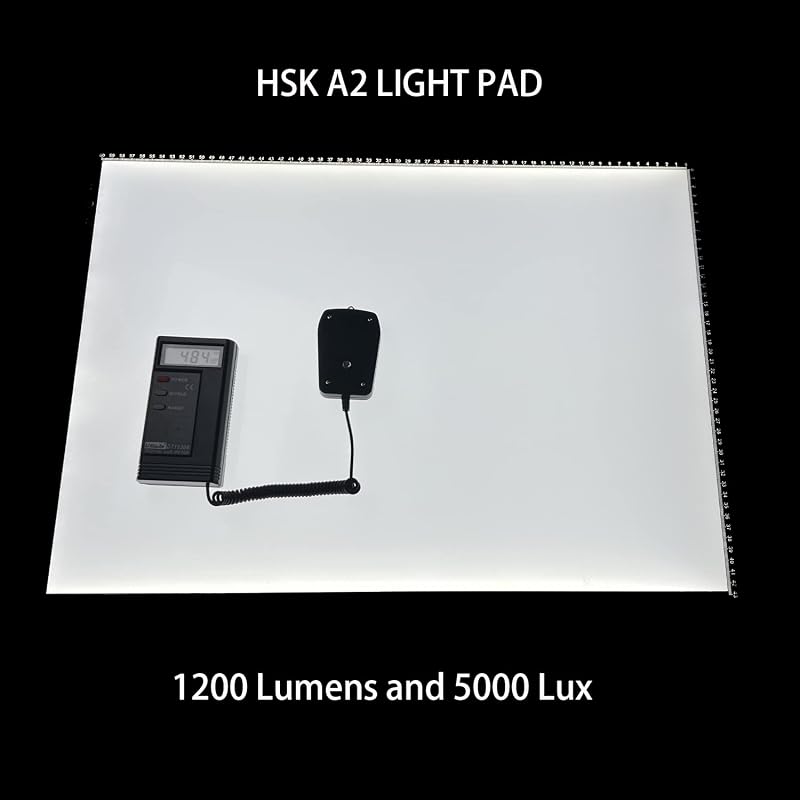 HSK A2 LED Rajztábla Érintésvezérelt Fényerőszabályzóval - 5500 Lux Világítás, Ultravékony Alumínium Keret, Tetováláshoz, Rajzoláshoz, Gyémá