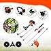 PanelTech 52CC 5 in 1 Garden Combo Brush Cutter Gas Hedge Trimmer Pruning Chainsaw Grass Trimmer and Extension Pole 2 Cycle Power Trimming Tools for Garden Lawn Care and Tree Trimming