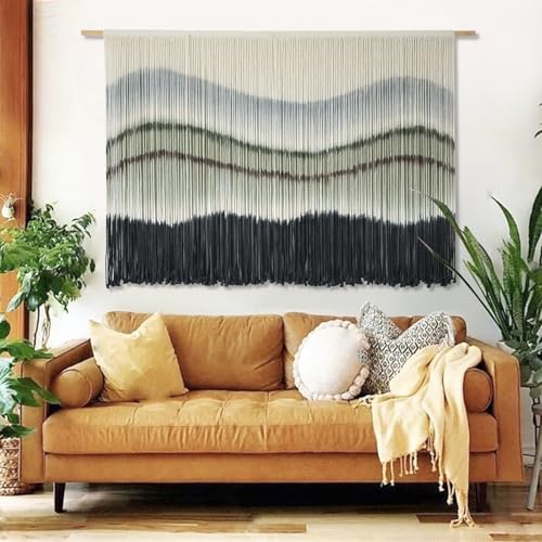 Macrame Wall Hanging Dip-Dye Large Macrame Wall Decor Boho Home D...