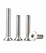 M4-0.7 x 10mm Flat Head Socket Cap Screws Bolts, Stainless Steel 18-8 (304), Bright Finish, Allen Socket Drive,Machine Screws Inner Hex Screw Fasteners Bolts (50pcs)