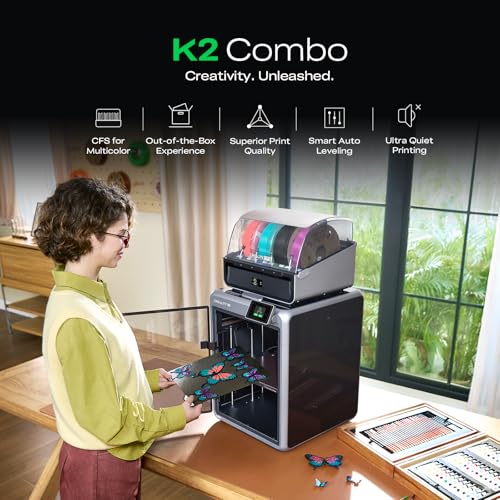 Creality K2 Combo 3D Printer, Multicolor Printing with CFS, High-Speed 600mm/s, Smart Auto Leveling, Quiet Printing, 300°C Nozzle, Dual AI Camera, Direct Drive Extruder, Build Volume 260x260x260mm by Creality - Image 8