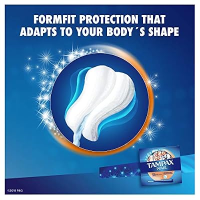 Tampax, Pearl Tampons Super Plus Absorbency with LeakGuard Braid Unscented, 36 Count