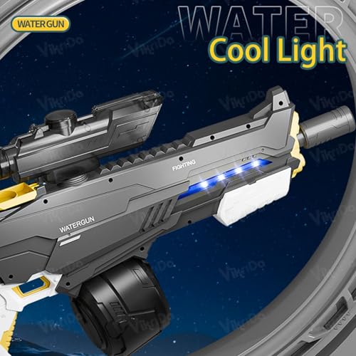 Image of VikriDA Jumbo Size (70 * 34 cms) Electric Water Gun for Kids Adults, Automatic Electric pichkari with Light, Auto Absorb Water, Large Capacity, Long Range, Water Gun for Holi - Multicolor