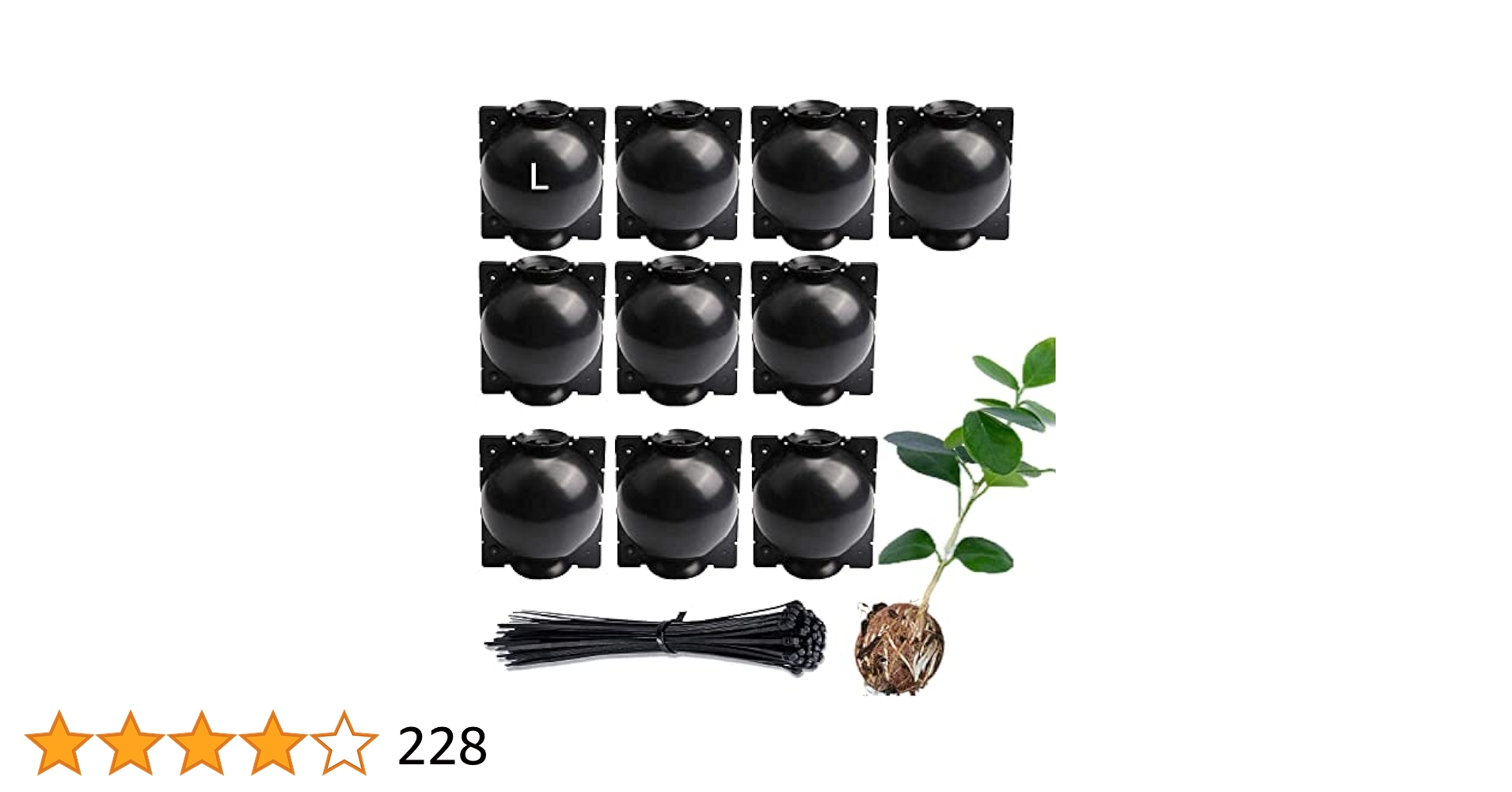 10 Pack Tree Root Growing Box, Rooting Ball Grafting Tools, Reusable High Pressure Tree Root Air Layering Propagation Kit Propagator Pot | IE