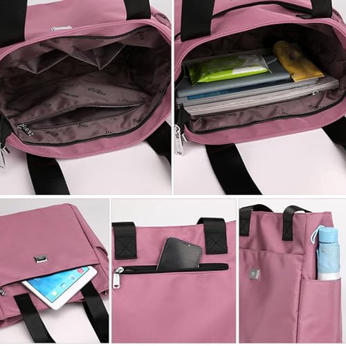 Gloryboom Large Capacity Water Repellent Multi Pocket Nylon Shoulder Bag,Tote Bag for Women,Simple and Versatile3