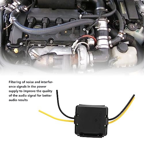 2 Stück Auto-Netzfilter, 12-V-Stromleitungs-Rauschfilter, Störungssicher, Geräuschreduzierung, Autoradio-Interferenzfilter, Auto-Stereo-Rauschfilter für Equalizer, Verstärker