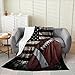 Erosebridal American Flag Blanket, Boys Football Throw Blanket Twin 60x80 Soccer Sports Games Fleece Blanket United States Federations Stars Stripes Bed Blanket for Kids Teens Adult Bedroom Decor