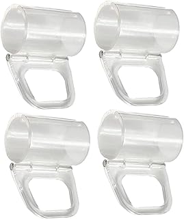 ABOOFAN 4 Peças Cortinas De Janela Decoração De Casa Cortinas Transparentes Suportes De Haste De Cortina Rolo Sombra De Janela Puxa Clipes De Persiana Rolo Sombra Puxa Transparente