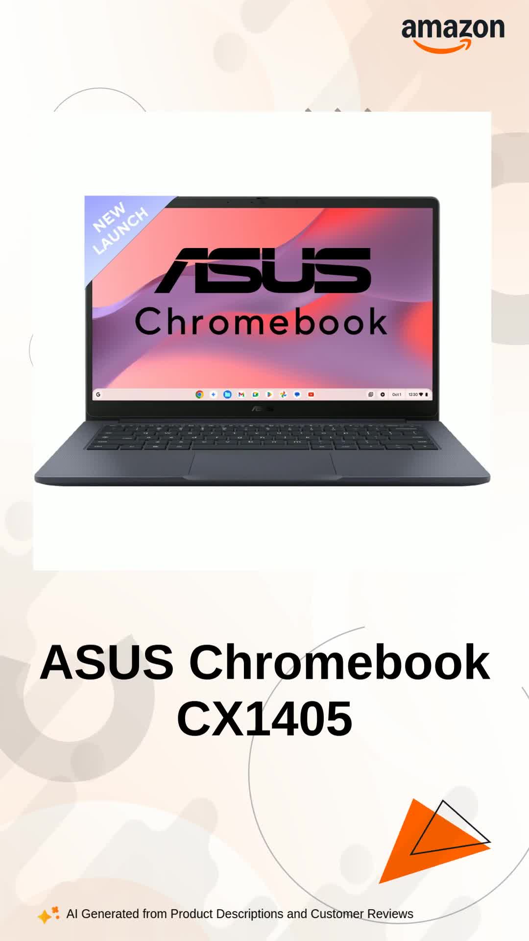 ASUS Chromebook CX1405, Intel Celeron N4500, 8GB RAM, 128GB, FHD
