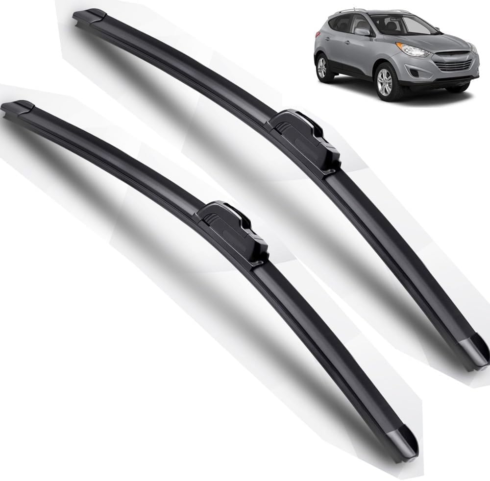 zhangning Exact Fit Windshield Wiper Blades for Hyundai IX35 24"+16" 2010-2015 Vehicles – Direct Replacement