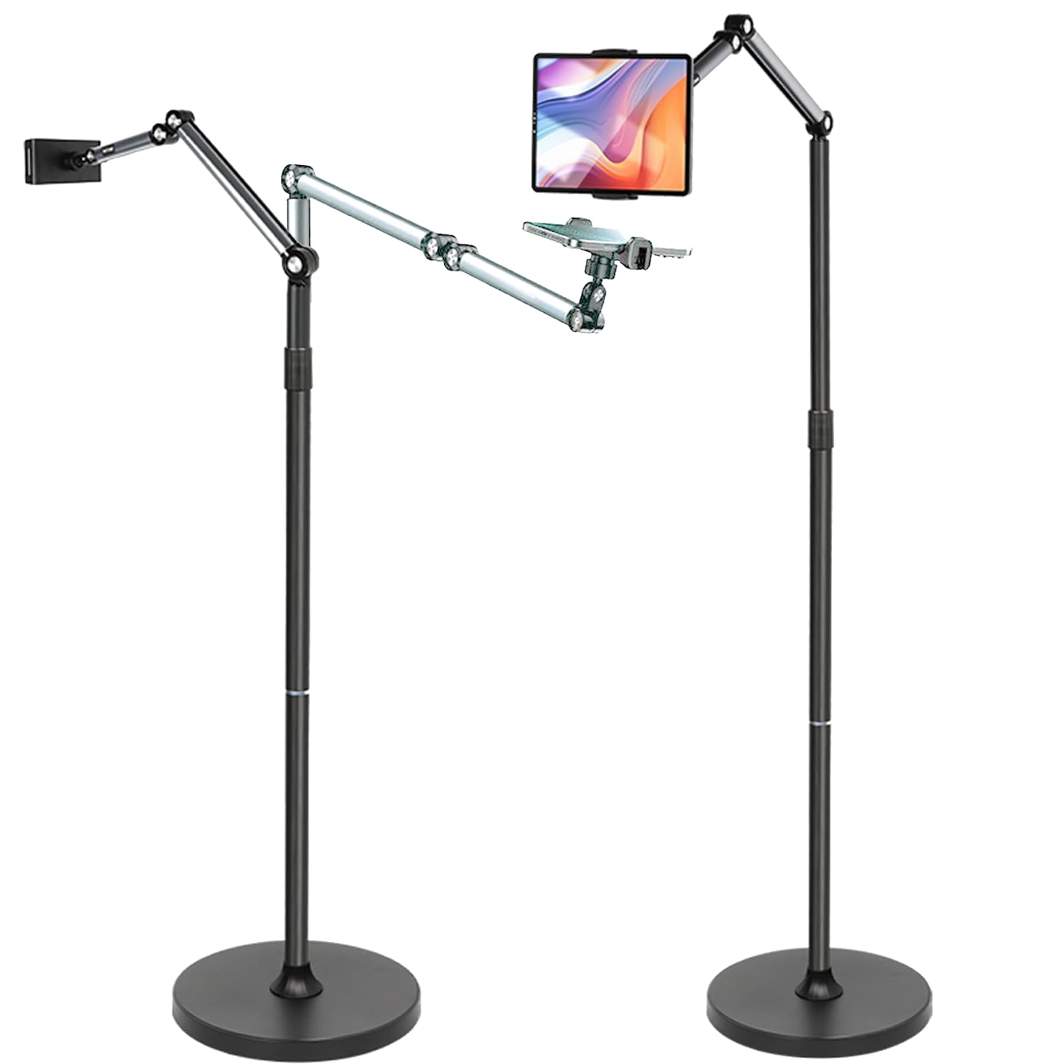 66 Floor stand articulating arm with adjustable on Bed Couch iphone stand and tablets stand Sturdy and Stable