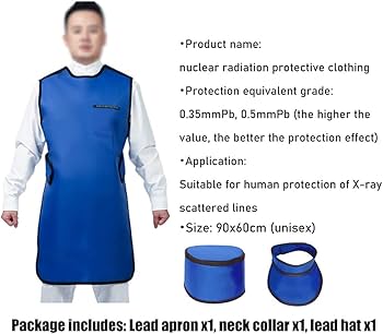 Amazon.co.jp: X線防護エプロン 首輪付きレントゲンエプロン、帽子
