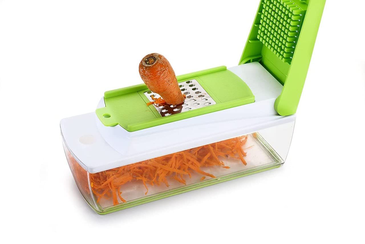 AUREUS Plastic Vegetable Cutter Set, 12-Pieces, Green (LOCKCUT-12in1)-image-15