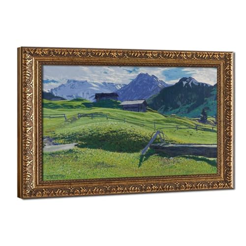 Impression sur toile Alpes suisses avec cadre suspendu : la finesse de l'art de Waldemar Fink