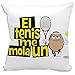 Cojin Decorativo, Original y Personalizado para Regalo, Ideal para Hobby. Incluye Relleno. El Tenis me Mola un Huevo 42,5 X 42,5 cm.Cojines con Agradable Tacto de Algodon.