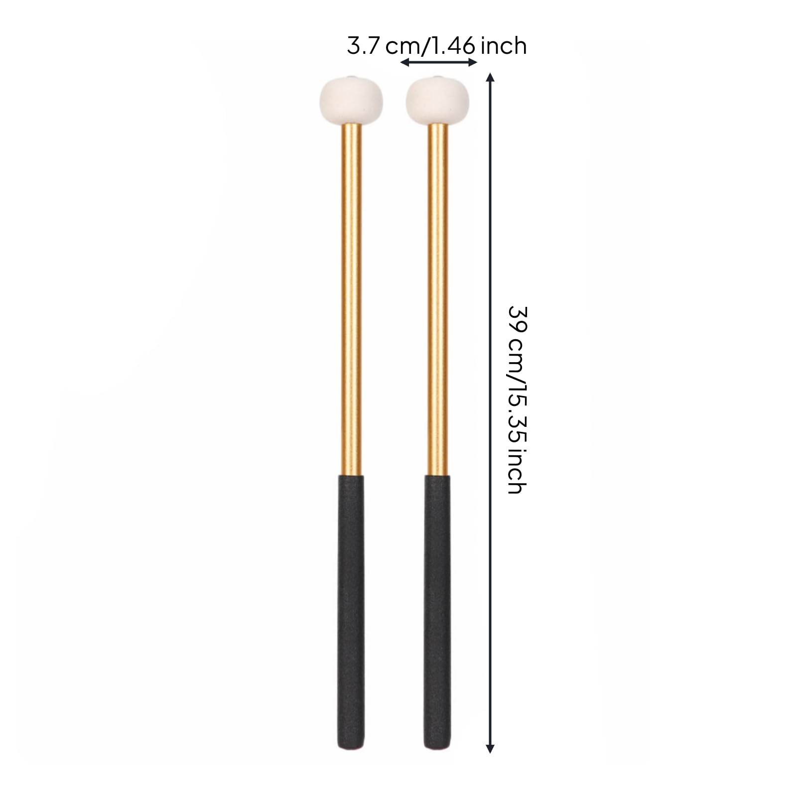 Baquetas Afinación Antislizante Baquetas Ergonómico Martillo para Percursionistas, Dorado, NO.78 Bajo Timbal BAT1 Dorado