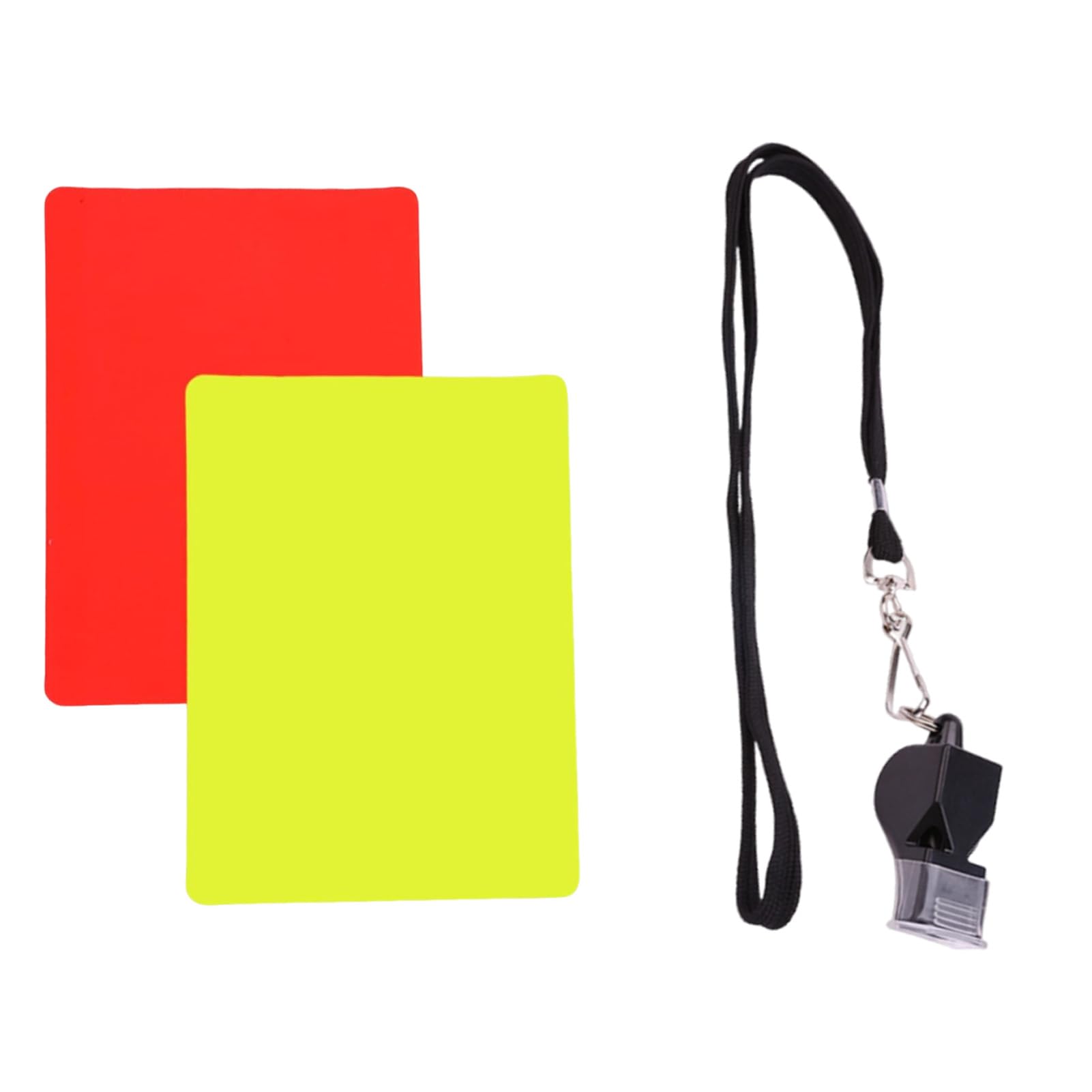 Juego de árbitros para balonmano y fútbol, kit Schiri con tarjeta roja y amarilla, silbato de metal y correa