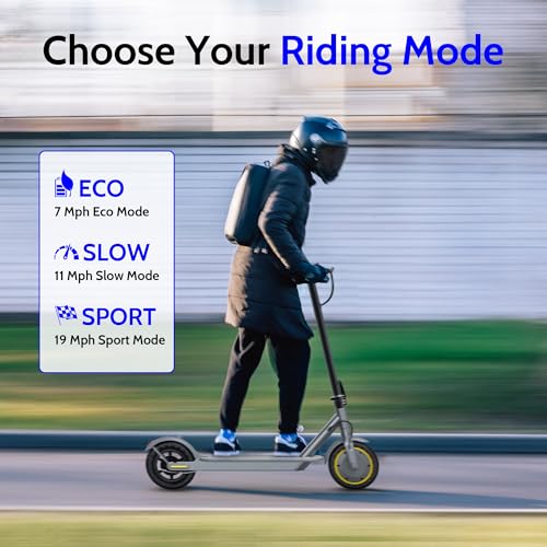 Image of NAVIC Electric Scooter - 8 inch Tires, 350W Peak Motor, Max Speed Up to 19MPH, 22 Miles Long-Range, Portable Foldable Commuting Scooter for Adults with Double Braking, Smart APP
