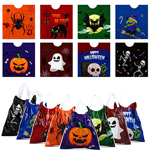24 Sacchetti Per Dolcetti Halloween Con Adesivi – Bomboniere Per Bambini – Decorazioni Feste E Cestini Regalo Di Carta