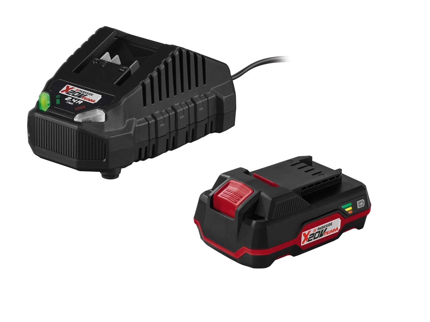 Parkside Akku 20V 2Ah + Ladegerät - Für X-20V Team Serie Werkzeuge