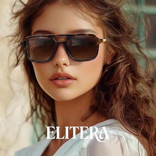 Retro Aviator Sunglasses for Women Men:Polarized Trendy Rectangle Womens Mens Shades Sun Glasses2