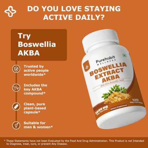 Image of Boswellia Serrata 1000mg AKBA Standardised, 120 Veg Caps